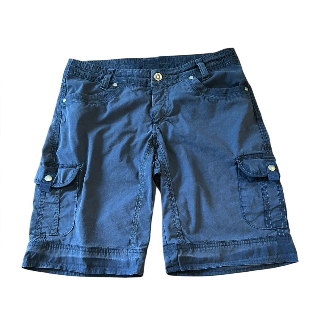 Kuhl Womens Bermuda Vintage Patina Shorts Hiking Outdoor Climbing Navy 8